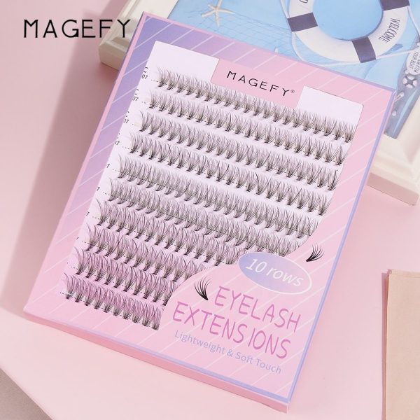 MAANGE c Curl Lash Extensions 30D Individual Eyelashes DIY Segment Fishtail Lashes Kit