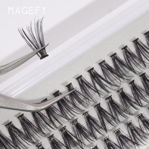 MAANGE DIY Eyelash Extensions Segment Eyelash Individual Cluster Knot Free Silk Lashes Eyelash Extensions - 图片 5
