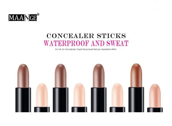 Three-Dimensional Contour Makeup 4 Colors Double-headed High-light Concealer Stick