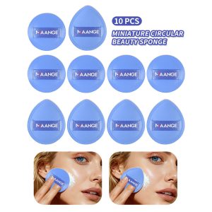 MAANGE Air Cushion Powder Puff Makeup Soft Foundation Powder Blue teardrop-shaped Portable Mini Powder PuffCosmetic Puff