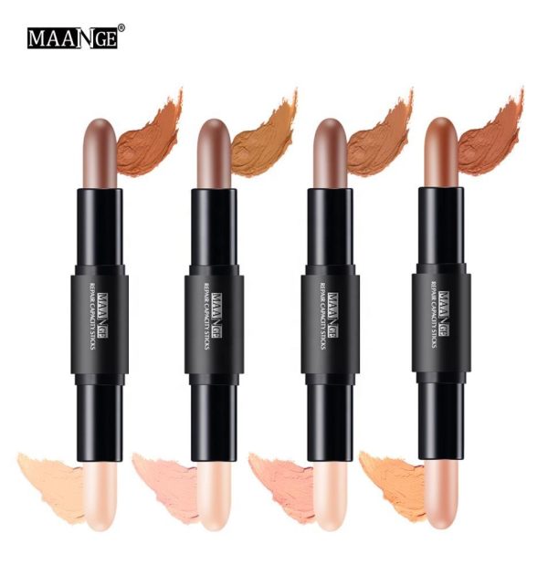 Three-Dimensional Contour Makeup 4 Colors Double-headed High-light Concealer Stick