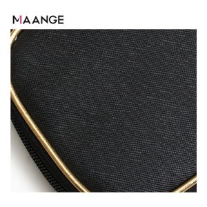 MAANGE Stand up Makeup Brush Travel Organizer Storage Holder Handbag Bags Zipper Waterproof Black Nylon Makeup Cosmetic Bag - 图片 4