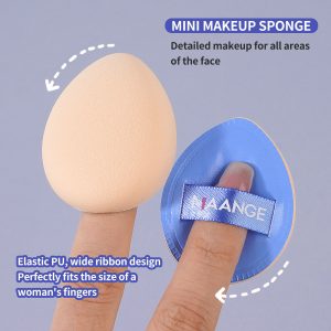 MAANGE Air Cushion Powder Puff Makeup Soft Foundation Powder Blue teardrop-shaped Portable Mini Powder PuffCosmetic Puff - 图片 3