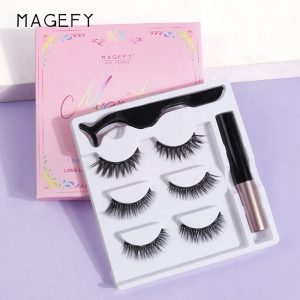 MAANGE Magnetic Eyelashes Magnetic Lashes Set with Eyeliner 3d Natural Magnetic Eyelashes Wholesale - 图片 2