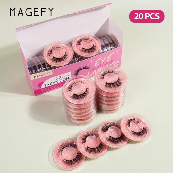 MAGEFY  Handmade Fake Eyelashes Vendor Fluffy Soft Full Strip Eyelashes Natural Cat Eye Lashes