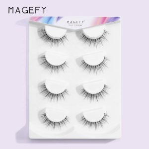 MAANGE Natural Look Manga Lashes Wispy Spike Lashes Wholesale Silk clear Band Cat Eye Lashes - 图片 2