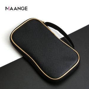 MAANGE Stand up Makeup Brush Travel Organizer Storage Holder Handbag Bags Zipper Waterproof Black Nylon Makeup Cosmetic Bag - 图片 3