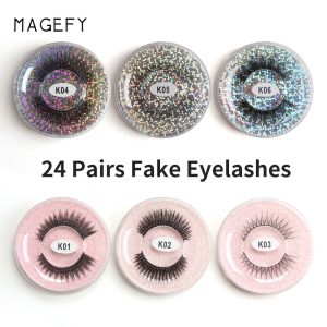 Magefy OEM 12 Pairs Handmade 3D False Mink Eye Lashes - 图片 4