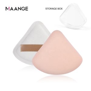 MAANGE Single Triangle Marshmallow Skin Tone Sponge Easy to Carry Wet and Dry Dual Use Professional Cosmetic Puffs - 图片 3