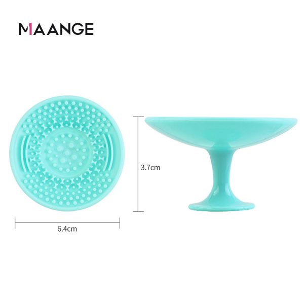 MAANGE Support Sample Service Wholesale Makeup Brush Cleaning Pad Silicone Scrubbing Tray