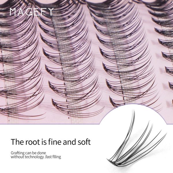 MAANGE c Curl Lash Extensions 30D Individual Eyelashes DIY Segment Fishtail Lashes Kit