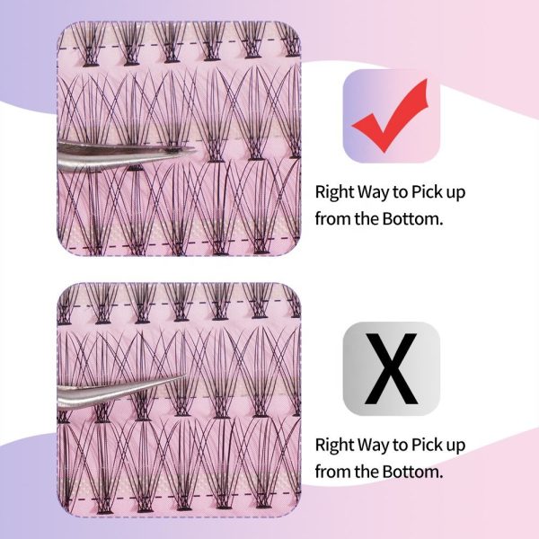 MAANGE c Curl Lash Extensions 30D Individual Eyelashes DIY Segment Fishtail Lashes Kit