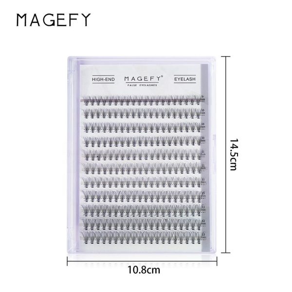 MAANGE DIY Eyelash Extensions Segment Eyelash Individual Cluster Knot Free Silk Lashes Eyelash Extensions