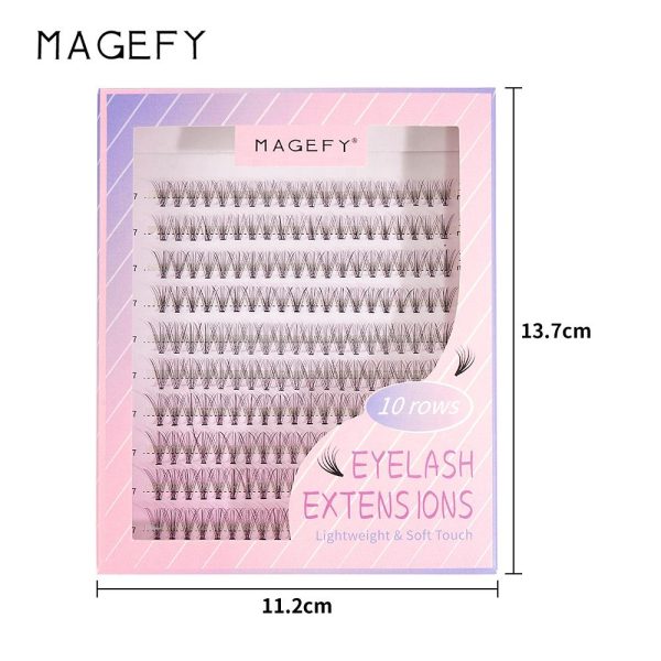 MAANGE c Curl Lash Extensions 30D Individual Eyelashes DIY Segment Fishtail Lashes Kit