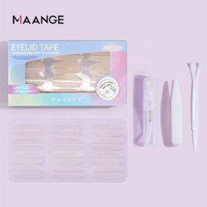 MAANGE Eyes Makeup Tools 15 Pieces Breathable Lace Waterproof Invisible Double Eyelid Sticker With Small Spray Tweezers and Y-f - 图片 3
