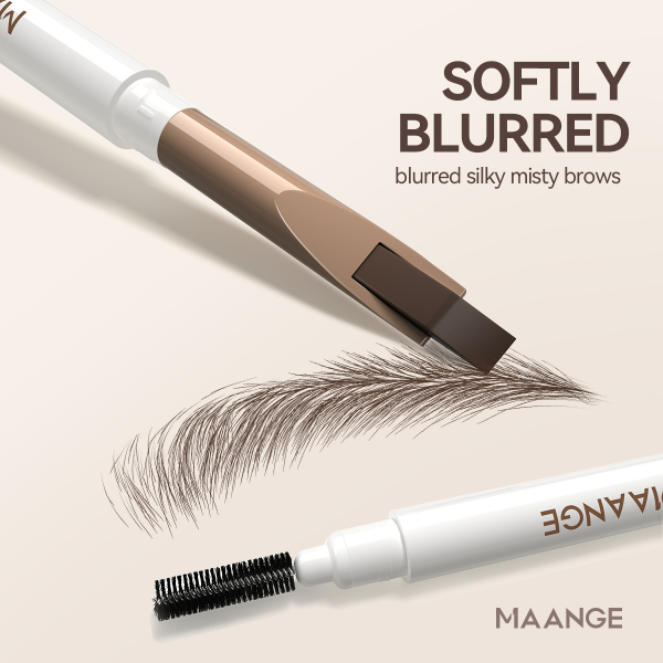 MAANGE Ultra-Slim Duo-Tip Liquid Brow Pen Long-Lasting Pigment Waterproof & Smudge-Resistant