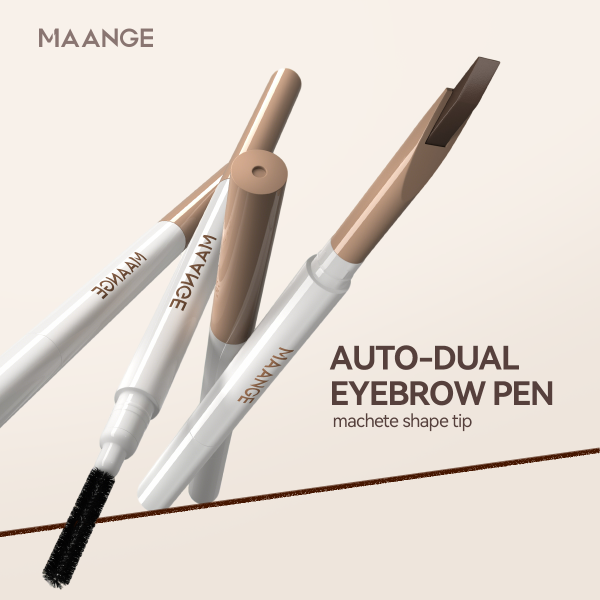 MAANGE Ultra-Slim Duo-Tip Liquid Brow Pen Long-Lasting Pigment Waterproof & Smudge-Resistant