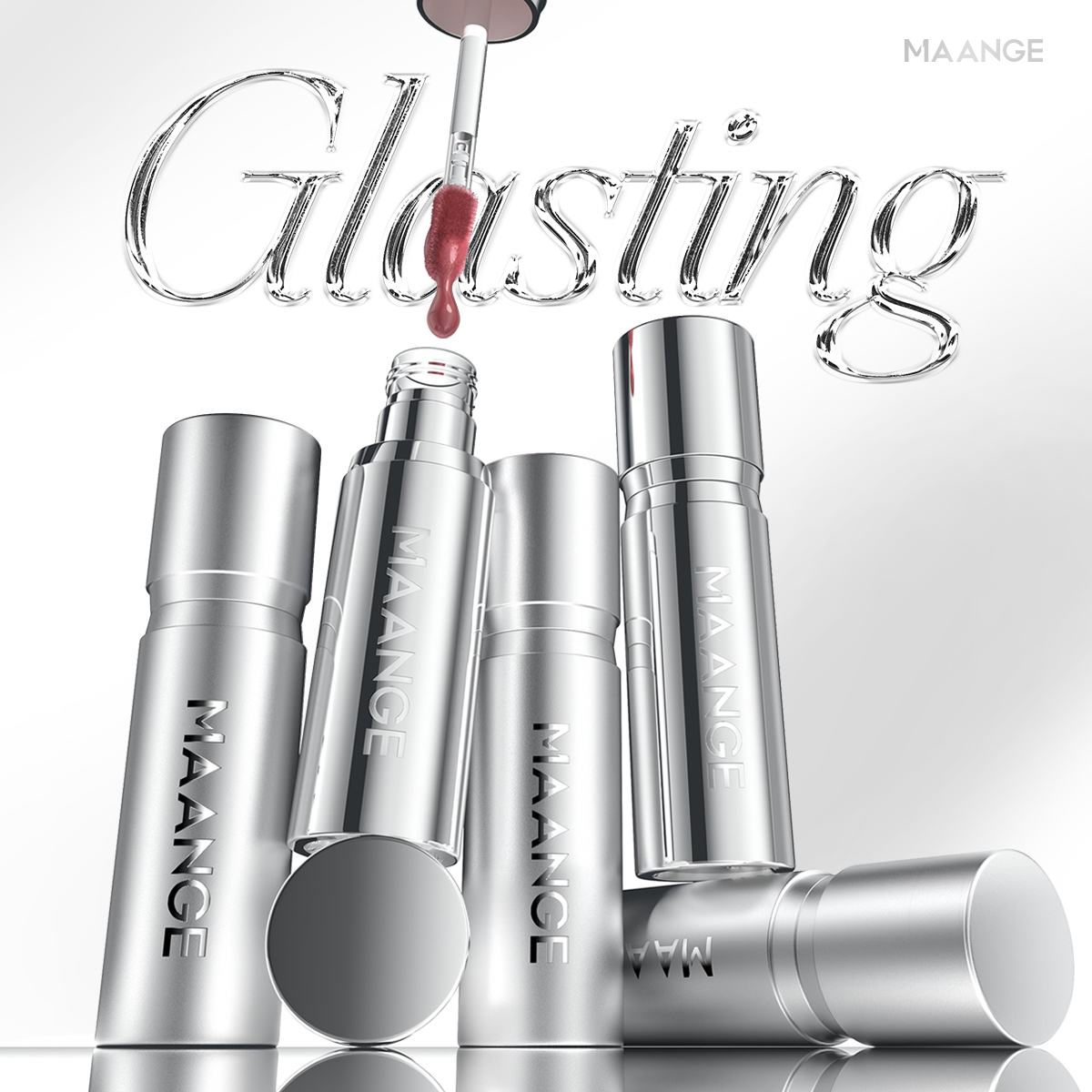 MAANGE Satin Non-Transfer Lipstick 16-Hour Wear 24 Shades  Luminous Satin Finish Full Coverage for Dark Lips Non-Sticky Waterproof & Smudge-Proof - 图片 7