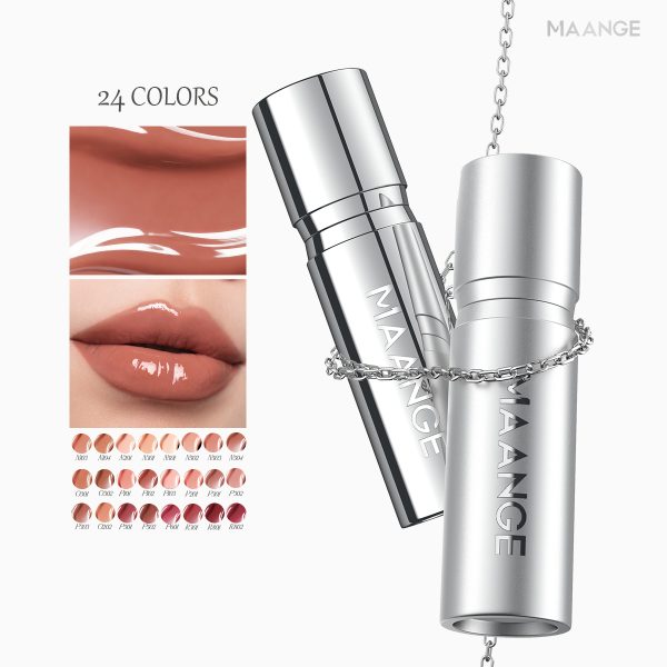 MAANGE Satin Non-Transfer Lipstick 16-Hour Wear 24 Shades  Luminous Satin Finish Full Coverage for Dark Lips Non-Sticky Waterproof & Smudge-Proof