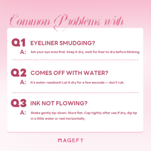 MAGEFY Ultra-Fine 0.01mm Liquid Eyeliner Quick-Dry & Waterproof Long-Lasting Wear - 图片 5