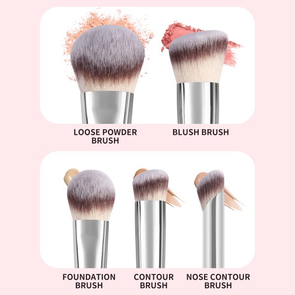 Ins Dual End Foundation Blush Beauty Loose Powder Eye Shadow Makeup Brush Set