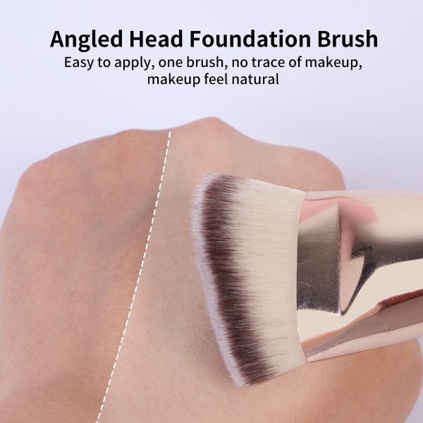 For MAANGE 4pcs Luxury Foundation Brushes Hot Selling champagne Fan Style  Concealer Nylon Material Face Beauty Tools  Brushes