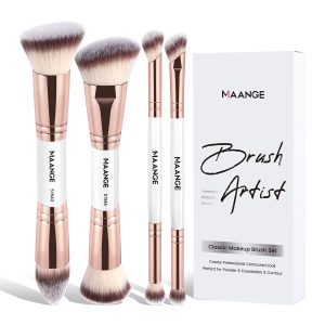 For AMAZON Maange Professional 4pcs Makeup Brush Natural Wholesale Makeup Brushes Set Makeup