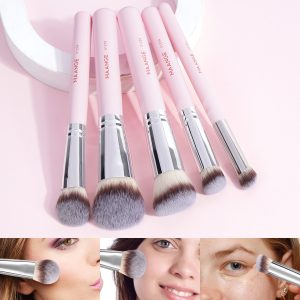 Ins Dual End Foundation Blush Beauty Loose Powder Eye Shadow Makeup Brush Set - 图片 2