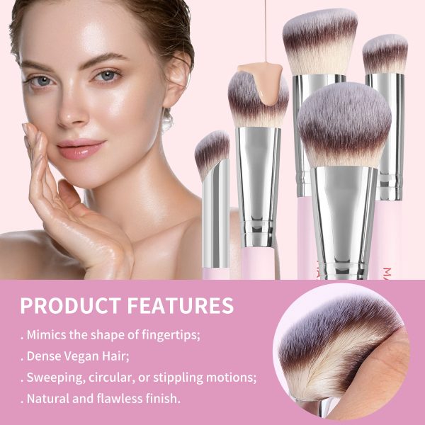 Ins Dual End Foundation Blush Beauty Loose Powder Eye Shadow Makeup Brush Set