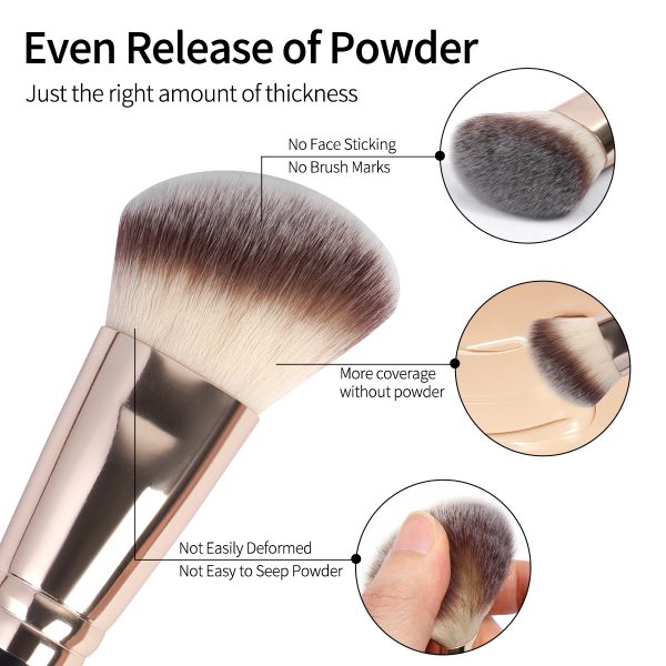 MAANGE Luxury 2PCs Double-head brush Flat Foundation Brush Set Private Label &OEM Streak-Free Liquid/BB Cream Makeup Tools Brush