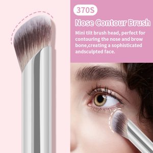 Ins Dual End Foundation Blush Beauty Loose Powder Eye Shadow Makeup Brush Set - 图片 5