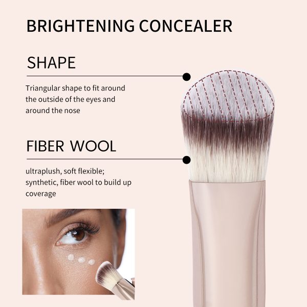 For MAANGE 4pcs Luxury Foundation Brushes Hot Selling champagne Fan Style  Concealer Nylon Material Face Beauty Tools  Brushes