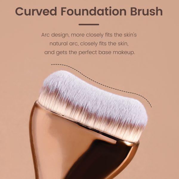 For AMAZON Hot Selling ultra Thin and Wide Toned Foundation Brush with Flat Head Soft Bristles Beauty Tool Makeup Brush