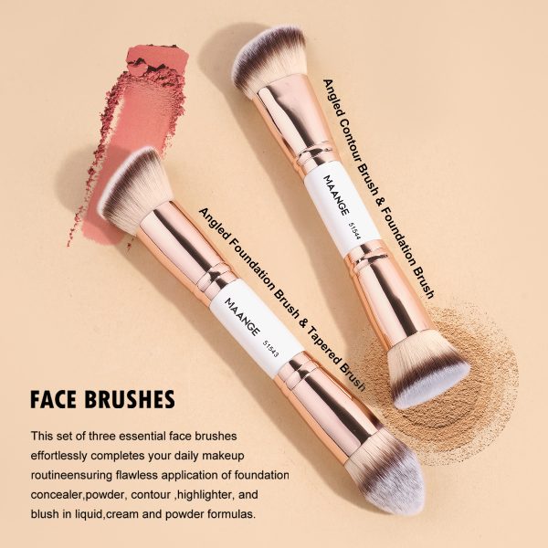 For AMAZON Maange Professional 4pcs Makeup Brush Natural Wholesale Makeup Brushes Set Makeup