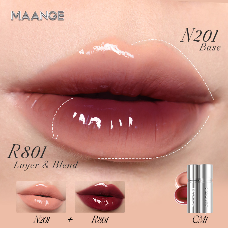 MAANGE Lip Gloss Satin Finish, Transfer-Proof, 16-Hour Wear, 24 Shades, Rich and Shine, Provides Deep Lip Coverage, Non-Drying - 图片 2