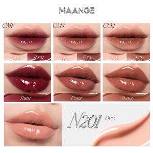 MAANGE Lip Gloss Satin Finish, Transfer-Proof, 16-Hour Wear, 24 Shades, Rich and Shine, Provides Deep Lip Coverage, Non-Drying - 图片 4