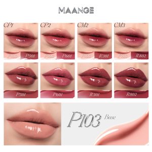 MAANGE Lip Gloss Satin Finish, Transfer-Proof, 16-Hour Wear, 24 Shades, Rich and Shine, Provides Deep Lip Coverage, Non-Drying - 图片 5