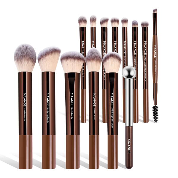 MAANGE Professional 14PCS Facial Makeup Brush Set Face  Brush Eyes Brush Makeup Brush Set