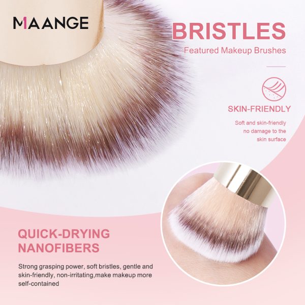 MAANGE Wholesale Eco-friendly Private Label pink Brushes Makeup Concealer Foundation Delicate Makeup Brush Set
