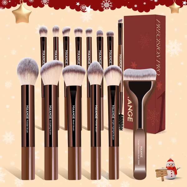 MAANGE Professional Wholesale 14PCS  Makeup Brush Set Eye Makeup Brushes Christmas Makeup Brush Gift Set Face Makeup Brushes