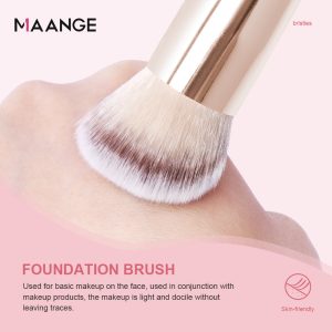 MAANGE Wholesale Eco-friendly Private Label pink Brushes Makeup Concealer Foundation Delicate Makeup Brush Set - 图片 3