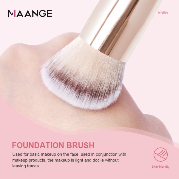 MAANGE Wholesale Eco-friendly Private Label pink Brushes Makeup Concealer Foundation Delicate Makeup Brush Set