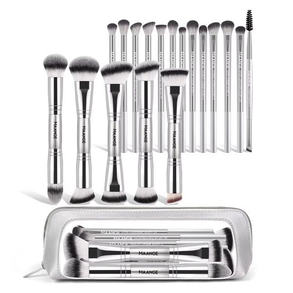 MAANGE Professional Makeup Set 18pcs Luxury Eyeliner Eyebrow Foundation Concealer Face Brushes Makeup Brush Set