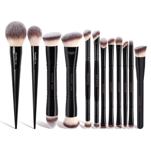 MAANGE 12pcs Double-Ended Makeup Brush Loose Powder Concealer Foundation  Eyeshadow Brush OEM&ODM Makeup Brush Set