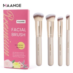 MAANGE Wholesale Eco-friendly Private Label pink Brushes Makeup Concealer Foundation Delicate Makeup Brush Set