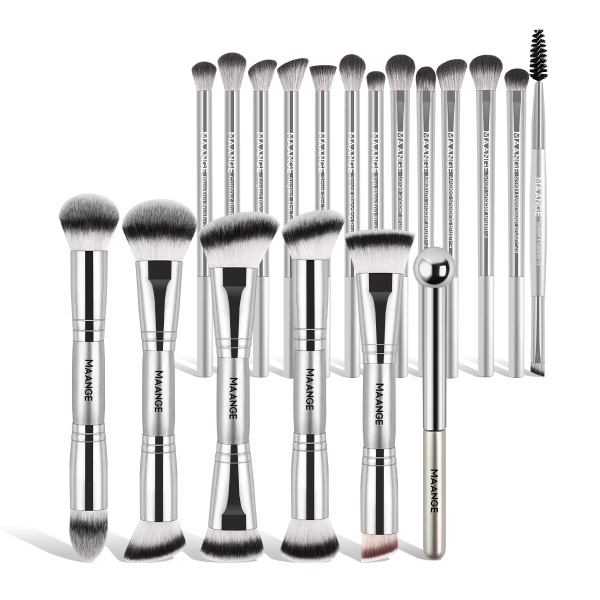 MAANGE Wholesale  19pcs Makeup Brush Set Soft High Quality Hair Blush Powder Brush Concealer Eyes  Makeup Brush Set