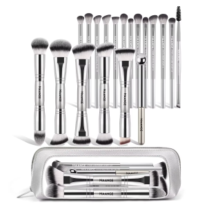 19pcs Private Label Luxury Makeup Brush ODM High Quality  Vegan Makeup Brushes With Bag Custom Facial Makeup Brush Set