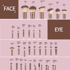 MAANGE New Arrival  30 Pcs Pink  Makeup Brushes Professional Wholesale Luxury Cosmetic Brush Sets Professional Makeup Brush Set - 图片 3