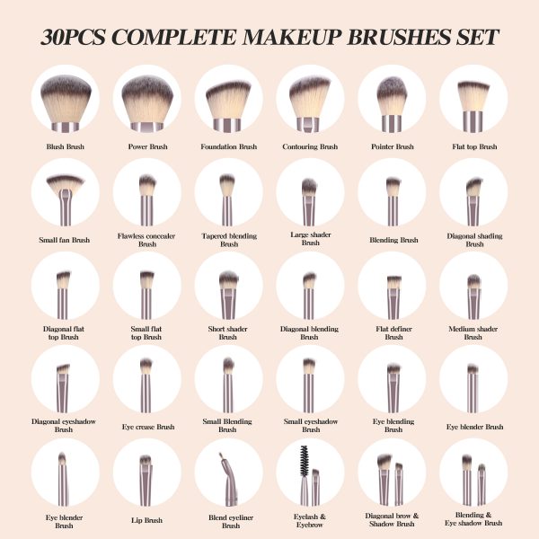 MAANGE Wholesale Black  Makeup Brushes Professional Wholesale 30pcs Luxury Cosmetic Brush  Professional Facial Makeup Brush Kit