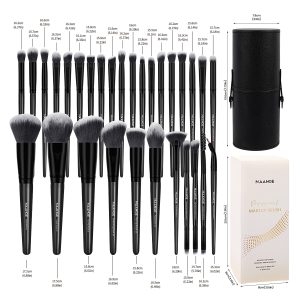 MAANGE High Quality Black  Makeup Brushes Professional Wholesale 30pcs Luxury Cosmetic Brush Sets Professional Makeup Brush Kit - 图片 4
